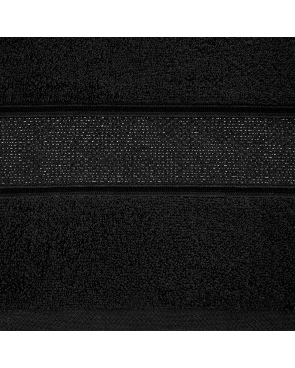 Ręcznik bawełna 30x50 Liana czarny Eurofirany 