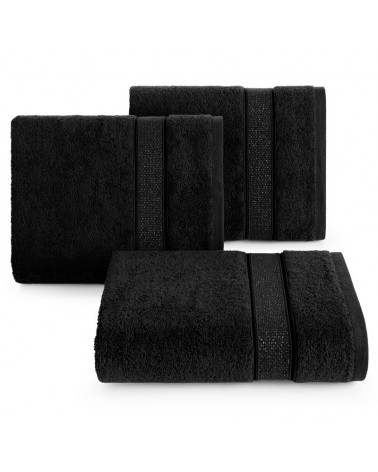 Ręcznik bawełna 70x140 Liana czarny Eurofirany 