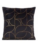 Poszewka velvet 40x40 Evi czarna/złota Eurofirany