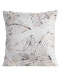 Poszewka velvet 45x45 Odeta biała/szara Eurofirany 