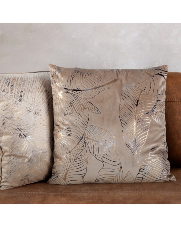 Poszewka velvet 45x45 Odeta biała/szara Eurofirany 