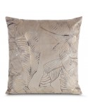 Poszewka velvet 45x45 Odeta beżowa/szara Eurofirany 