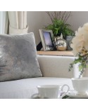 Poszewka velvet 45x45 Tulia stalowa/szara Eurofirany 