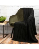 Koc akrylowy pleciony 130x170 czarny Eurofirany 