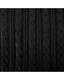 Koc akrylowy pleciony 130x170 czarny Eurofirany 