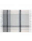 Koc z frędzlami 130x170 Moher kremowy/srebrny Eurofirany 