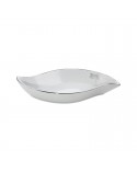Patera dekoracyjna 36x18x5cm Lori 2/02 biała/srebrna Eurofirany 