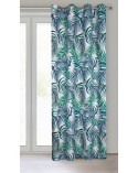 Zasłona 140x250 Palms biała/zielona Eurofirany 