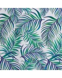 Zasłona 140x250 Palms biała/zielona Eurofirany 