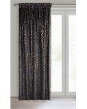 Zasłona velvet 135x270 Tulia czarna/szara Eurofirany 