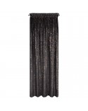 Zasłona velvet 135x270 Tulia czarna/szara Eurofirany 