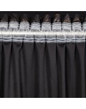 Zasłona velvet 135x270 Tulia czarna/szara Eurofirany 