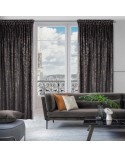 Zasłona velvet 135x270 Tulia czarna/szara Eurofirany 