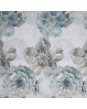 Zasłona velvet 140x270 Vivian turkusowa/beżowa Eurofirany 