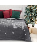 Koc bawełna 150x200 Santa 2 stalowy/srebrny Eurofirany 