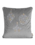Poszewka velvet 45x45 CHP 55 stalowa/srebrna Eurofirany 