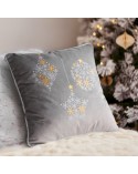 Poszewka velvet 45x45 CHP 55 stalowa/srebrna Eurofirany 