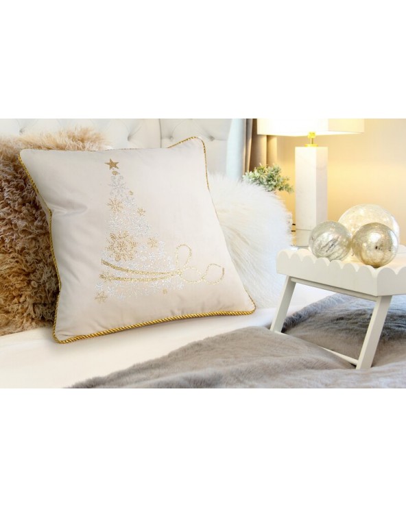 Poszewka velvet 45x45 CHP 64 beżowa/złota Eurofirany Poszewka velvet 45x45 CHP 64 beżowa/złota Eurofirany