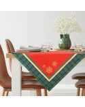 Obrus 85x85 Cherry czerwony/zielony Eurofirany 