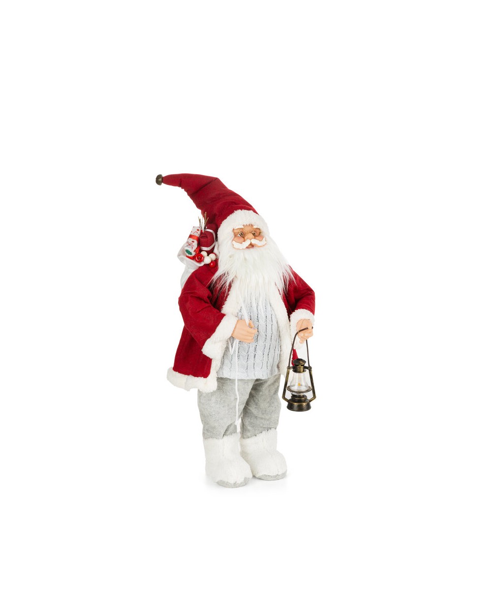 Figurka Mikołaj 71B 60cm biały/czerwony Eurofirany 