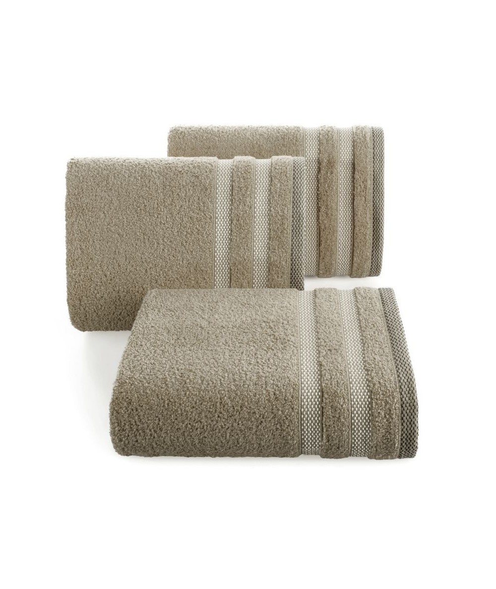 Ręcznik bawełna Riki 70x140 jasnobrązowy