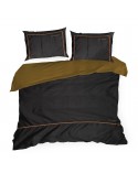 Pościel satyna bawełniana 160x200 + 2x70x80 Eva 09A czarna  Eurofirany 
