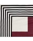 Pościel satyna bawełniana 160x200 + 2x70x80 Eva 09 czarna/bordowa Eurofirany