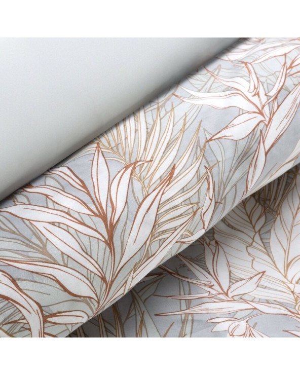 Pościel satyna bawełniana 180x200 + 2x70x80 Nika 26 jasnoszara Eurofirany 