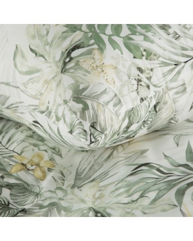 Pościel satyna bawełniana 140x200 + 1x70x80 Nika 40 jasnozielona Eurofirany 