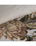 Pościel satyna bawełniana 200x220 + 2x70x80 Spring 17 biała/beżowa Eurofirany 