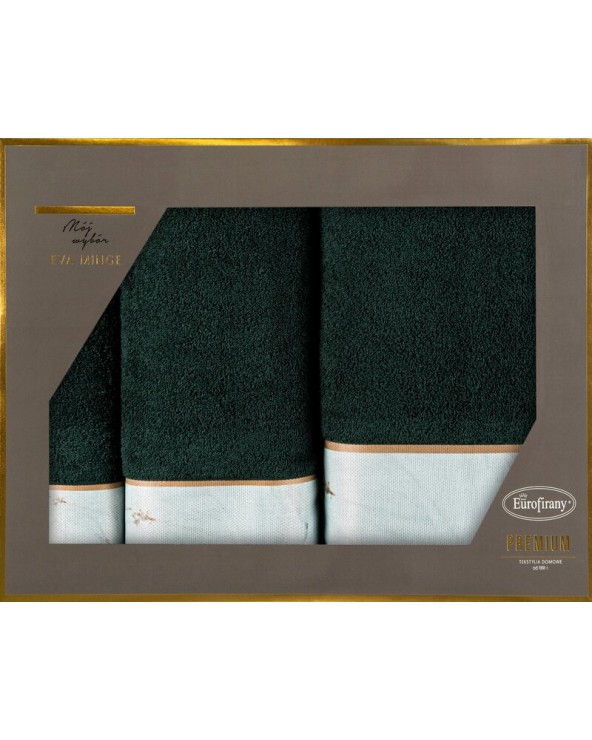 Ręcznik bawełna 30x50 + 50x90 + 70x140 kpl 3 szt Eva 5 miętowy Eurofirany