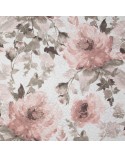 Narzuta mikrofibra 200x220 Flower biała/różowa/stalowa Eurofirany