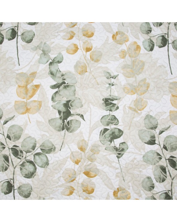 Narzuta mikrofibra 220x240 Flower biała/beżowa/grafitowa Eurofirany