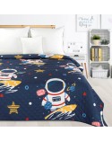 Narzuta mikrofibra 170x210 Kid 10A granatowa/żółta Eurofirany