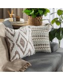 Poszewka pluszowa 45x45 Emmi beżowa/biała Eurofirany 