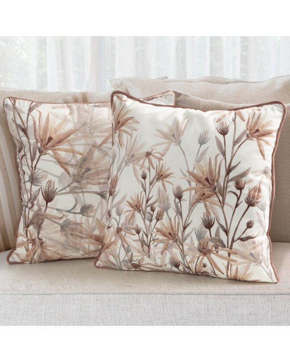 Poszewka velvet 45x45 Inez 2 biała/beżowa Eurofirany 