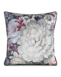 Poszewka velvet 45x45 Lucia kremowa/ciemnoróżowa Eurofirany 