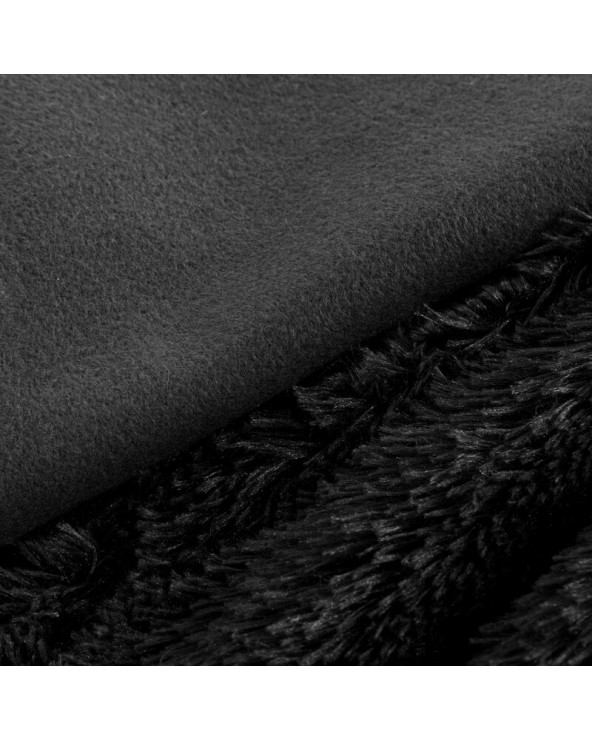 Koc futrzany narzuta Tiffany 170x210 czarny Eurofirany
