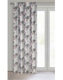 Zasłona velvet 140x270 Lucia kremowa/ciemnoróżowa Eurofirany 