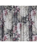 Zasłona velvet 140x270 Lucia kremowa/ciemnoróżowa Eurofirany 