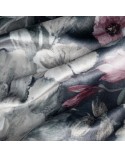 Zasłona velvet 140x270 Lucia kremowa/ciemnoróżowa Eurofirany 