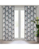 Zasłona velvet 140x270 Lucia kremowa/niebieska Eurofirany 