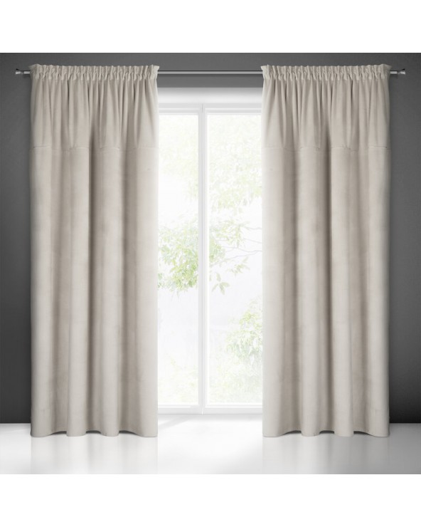 Zasłona velvet 140x300 Milo beżowa Eurofirany 