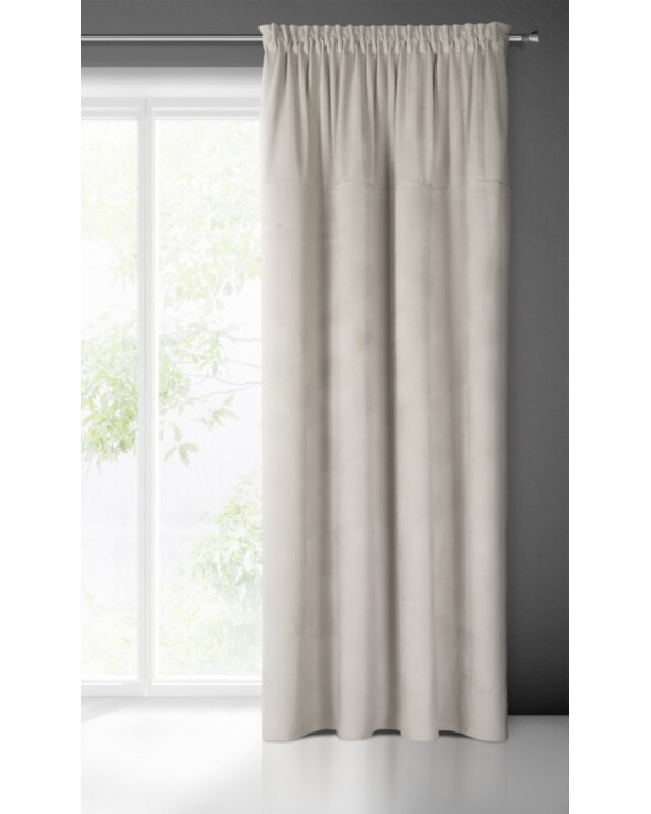 Zasłona velvet 140x300 Milo beżowa Eurofirany 