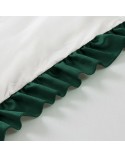 Pościel polycotton 160x200 + 2x70x80 Eliza biała/ciemnozielona Eurofirany