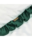 Pościel polycotton 160x200 + 2x70x80 Eliza biała/ciemnozielona Eurofirany