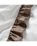 Pościel polycotton 160x200 + 2x70x80 Eliza biała/kawa Eurofirany