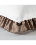Pościel polycotton 160x200 + 2x70x80 Eliza biała/kawa Eurofirany
