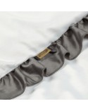 Pościel polycotton 200x220 + 2x70x80 Eliza biała/stalowa Eurofirany