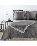 Pościel polycotton 160x200 + 2x70x80 Eliza stalowa/srebrna Eurofirany